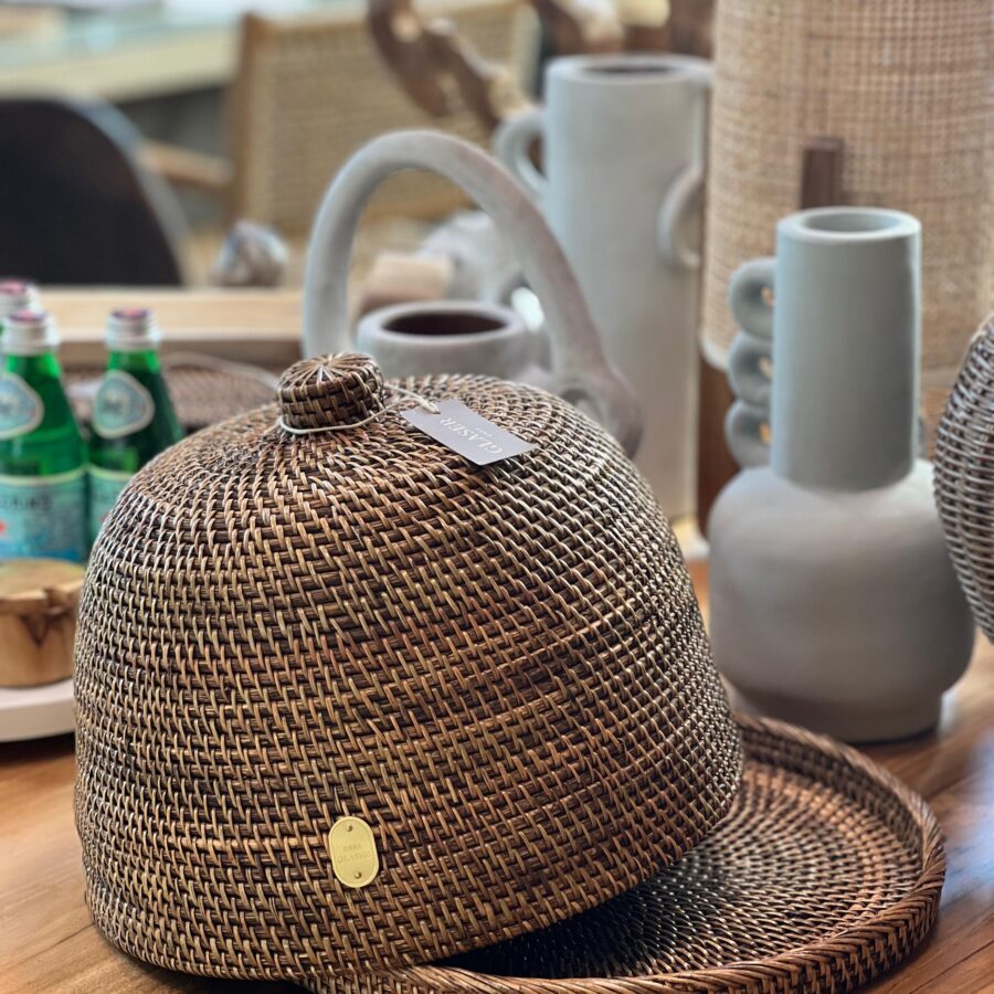 COBRE BOLO EM RATTAN 34X18 CM