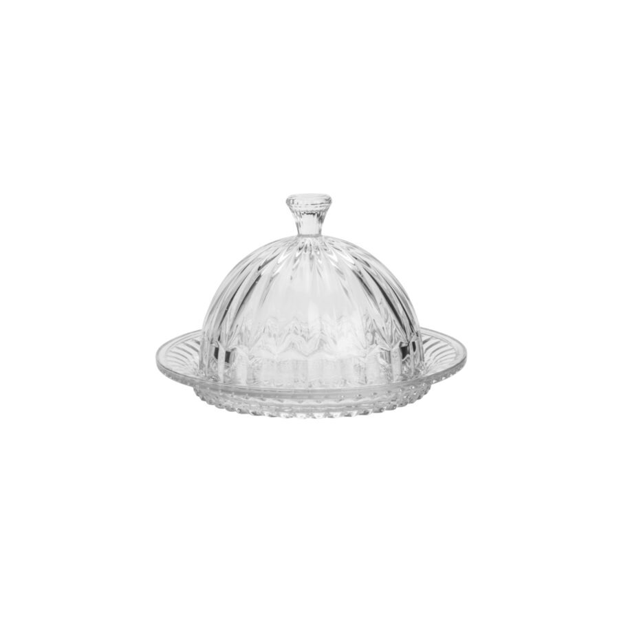 QUEIJEIRA DE CRISTAL DE CHUMBO COM TAMPA RENAISSANCE 20CM