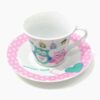 CONJUNTO DE 4 XÍCARAS E PIRES PORCELANA SWEET LOVE