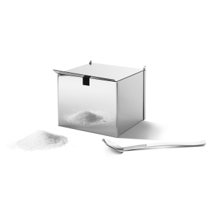 PORTA GELÉIA COM DOIS VIDROS E AÇO INOX PISA DA RIVA