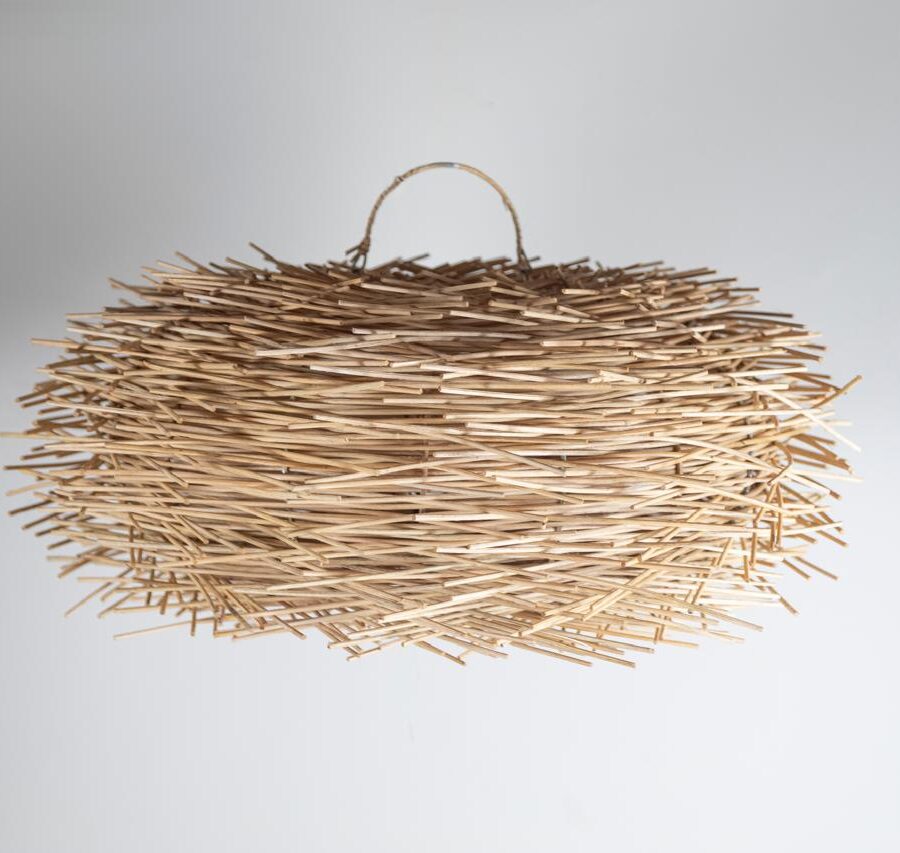 PENDENTE EM RATTAN  NINHO 25X60 CM