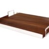 BANDEJA DE  PRATA COM MADEIRA SHEFIELD PLATE C50,5XL36CM